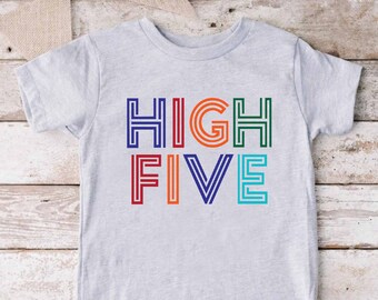 High Five Shirt,Fifth Birthday Shirt, Kids Birthday Shirt,5th Birthday Gift,5th Birthday Party Shirt,Fifth Birthday Boy, Fifth Birthday Girl