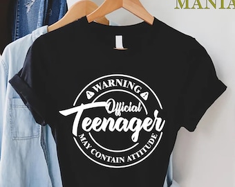 13th Birthday Shirt, 13th Birthday Gift, Official Teenager Shirt, Funny Birthday Gift, Birthday Party Shirt, Teen Birthday Gift, Teen Shirt