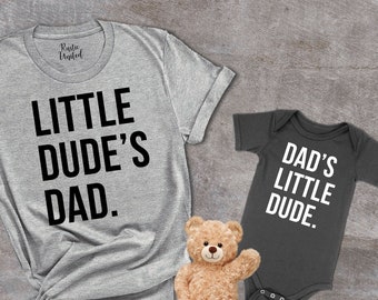 Little Dudes Dad Shirt,Dad's Little Dude Shirt,Funny Daddy And Me Shirts,Cute Dad Shirt,Family Matching Shirts,Father Son Matching Shirts