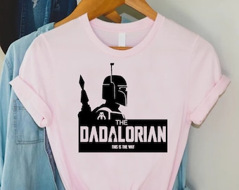 Dadalorian This Is The Way Tee,Mandalorian Dad Shirt,Star Wars Shirt for Dad,Funny Star Wars Fee,Humor Fathers Day Gift,Galaxy Edge Shirt