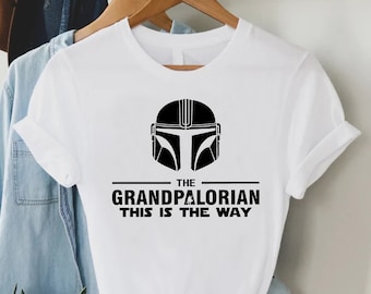 Grandpalorian Shirt,Mandalorian Shirt,Grandpa Birthday Tee,Dadalorian Men Shirt,Fathers Day Grandpa,Mandalorian Shirt,Funny Grandpa Tee