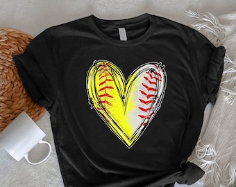 Mom Of Both T-shirt, Baseball Softball Mom Shirt, Mothers Day Shirt, Sports Mom Shirt, Mom Life Shirt, Game Day Shirt, Womens Softball Tee