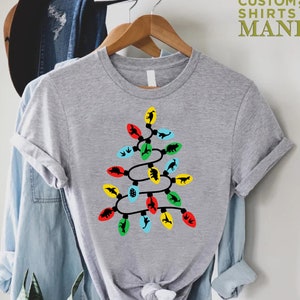 Tree Rex Christmas Tshirt, Dinosaur Christmas Tree Shirt, Kids Christmas Tee, Christmas Tree Light Shirt, Gift For Christmas,Xmas Dino Shirt