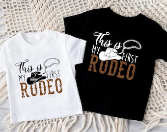 Rodeo Shirt for Kids, Rodeo Baby T-Shirt, Kids Cowboy Shirt, This Is My First Rodeo Toddler Shirt, Western Kids Tee, Country Cowboy Baby
