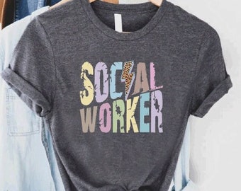 Social Worker T-shirt for Women,Retro Social Worker Shirt,Gift For Social Worker,School Social Worker Shirt for,Social Work Tees,MSW Shirt