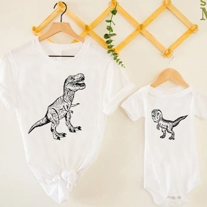 Dinosaur Dad And Baby Matching Shirt, Dad And Son Matching Shirt, New Dad Gift, Fathers Day Shirt,Father And Son Outfit,Me and Mini Me Shirt
