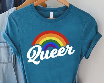 Queer T-shirt, Queer Gift, LGBT Shirt, Asexual Shirt, Love Pride T-shirt, Bisexual Shirt,Equality For All,Proud Ally T-shirt,Gay Pride Shirt