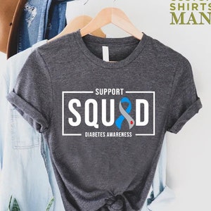 Support Squad Diabetes Awareness Tshirt, Diabetes Gift, Women Diabetes Shirt, Diabetes Support Family Shirt, Type 1 Diabetes,Type 2 Diabetes