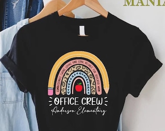 Personalized Office Crew Shirt, School Office Staff Tees, Gift For Office Squad, Custom Staff Shirt, Staff Appreciation Gift, Secretary Gift