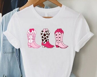 Cowgirl Shirt,Cowgirl Boots Shirt,Cowgirl Gift Shirt,Cow Shirts For Women,Cowgirl Graphic Tee,Cowboy Shirt,Rodeo Shirt,Country Girl Shirt