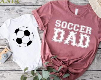 Soccer Dad Shirt,Soccer Dad And Me Shirt,Father And Son Game Day Shirt,Gift for Soccer Dad, Dad And Baby Matching Shirt, Father Son Gift