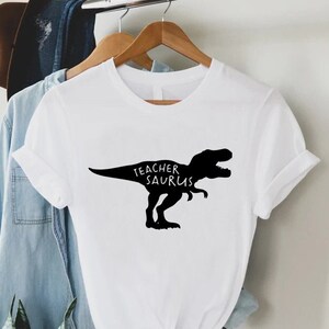 TeacherSaurus Dinosaur Teacher T-Shirt, Funny Teacher Gift, Teacher Tshirt, Teacher Life Shirt, Kindergarten Teacher Tee,Elementary Teacher,