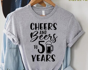 50th Birthday Tshirt, 50th Birthday Gift, 50 Birthday for Men, 50 Years Old Shirt, 50th Birthday Party, Cheers And Beers To 50 Years