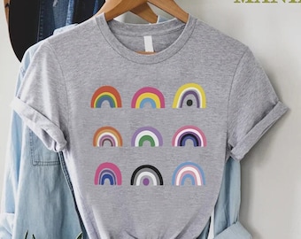 Queer Shirts, Queer Gift, LGBT Shirt, Asexual Bisexual Gay Lesbian Pansexual Nonbinary Genderqueer Genderfluid Transgender Pride Ally Tees