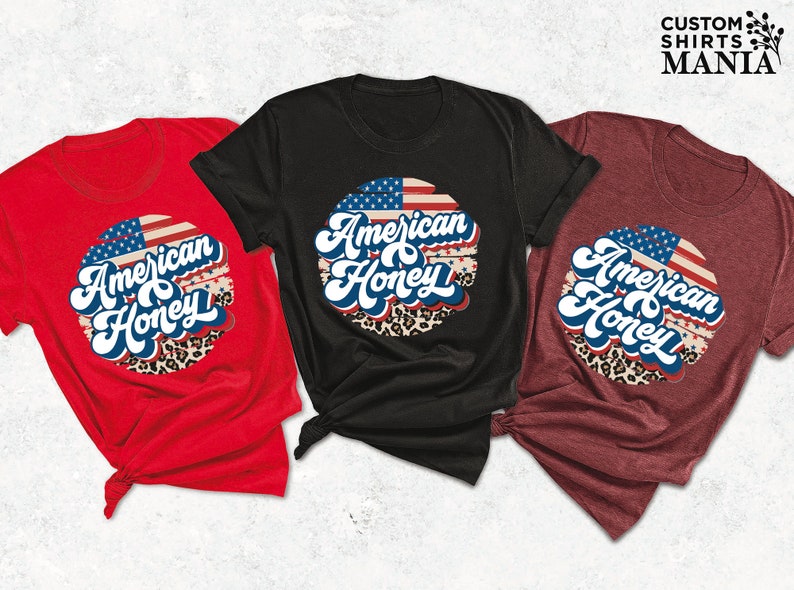 three t - shirts with the words american forever on them