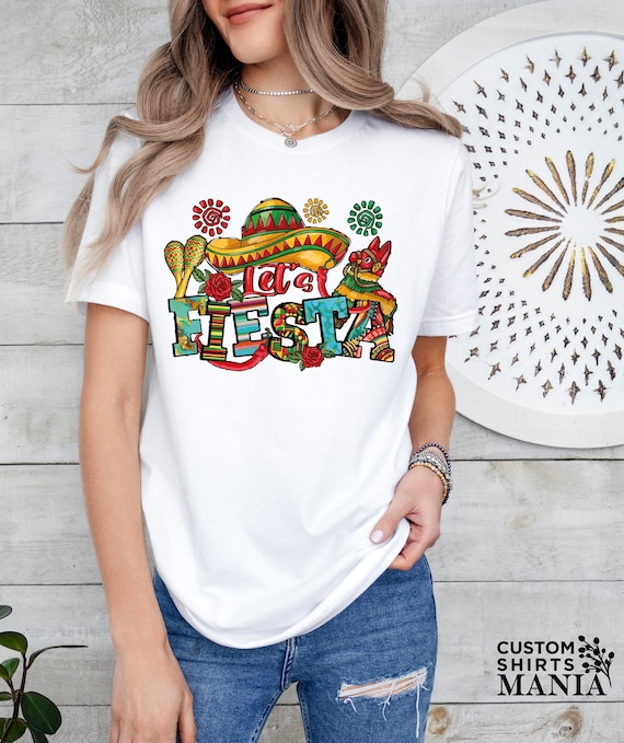 Let's Fiesta Shirt | Cool Mexican Party Decoration Tee Gift Let's Fiesta Shirt | Cool Mexican Party Decoration Tee Gift