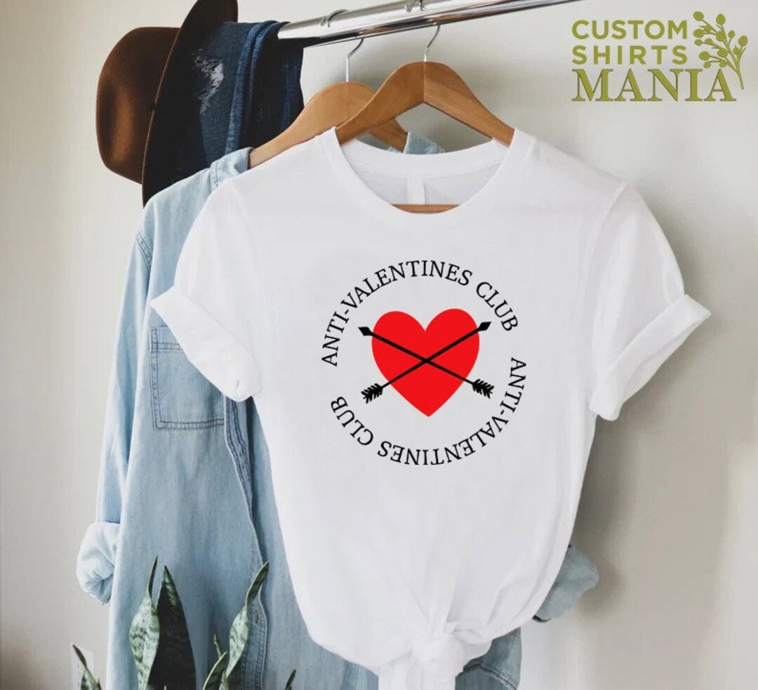 T-shirt 'Stay Single' Anti St-Valentin - Crâne, Coupe Loose, Coton Gildan