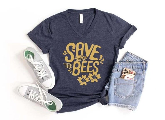 Save The Bees Shirt,Earth Day Gift,Bee Botanical Shirt,Save The Planet Tee,Bee Lover Shirt For Women,Environmentalist Shirt,Cute Bee Tee
