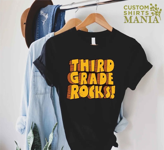 Third Grade Rocks Teacher Back To School T-Shirt Third Grade Rocks Teacher Back To School T-Shirt