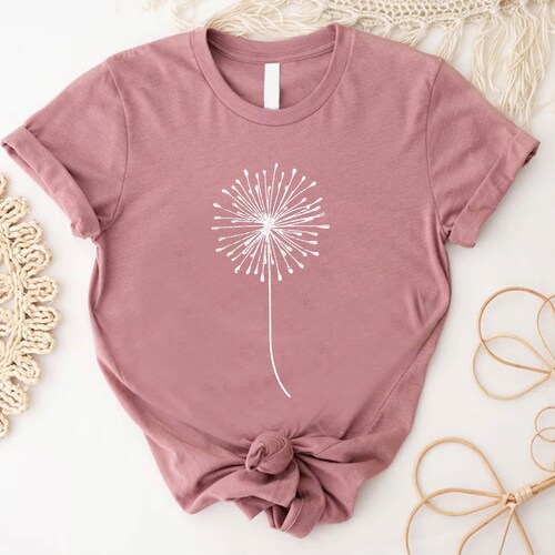 Dandelion T-shirt, Wildflower Shirt, Womens Summer Clothing, Flower Lover Gift, Plant Mom Shirt, Floral Women Shirt, Nature Lover Shirt
