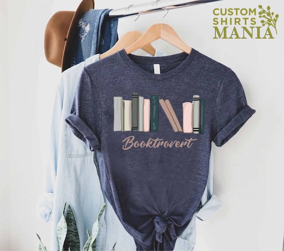 Booktrovert Shirt, Reading Lover Shirt, Book Lover Gift, Bookish Shirt, Bookworm Apparel, Book Nerd Gift, Library Lover Tee, Book Enthusiast