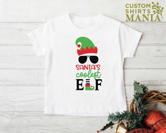 Boy Christmas Shirt Santas Coolest Elf Shirt for Kids Christmas Outfit Boy Elf Shirt Toddler Boy Christmas T shirt Xmas Holiday Shirt Etsy