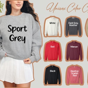 an image of a woman wearing a sport grey sweatshirt