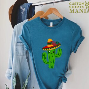 MAIHUN Women's Cinco De Mayo Shirt - Sombrero Graphic Tee For Mexican Fiesta & Summer