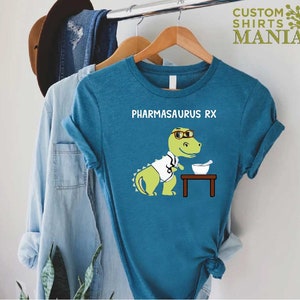 Funny Pharmacist Shirt,Gift For Pharmacist,Pharmasaurus RX Shirt,T-rex Shirt,Pharmacy School Gift,Pharmacy Technician Shirt,Pharmacy Student image 6