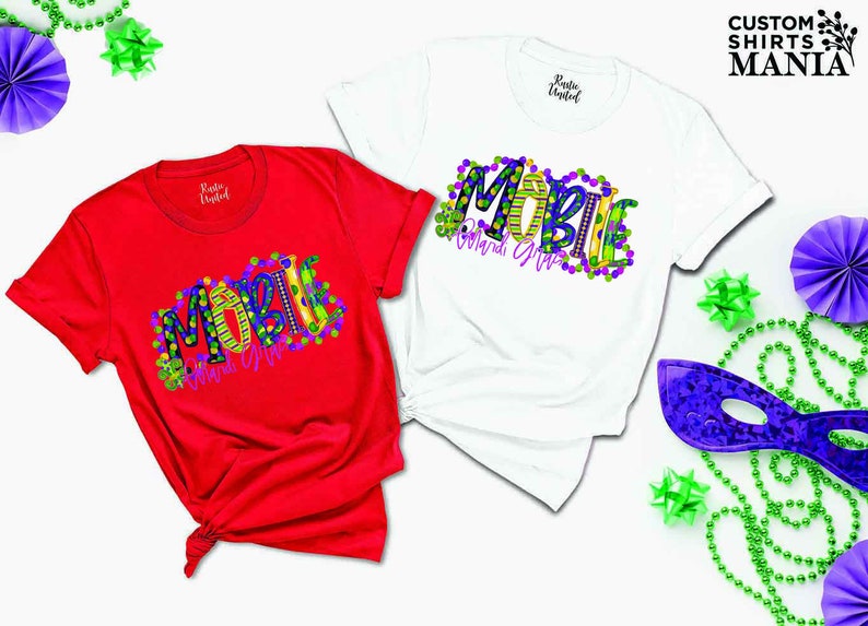 Mobile Mardi Gras Shirt Mardi Gras Beads Alabama Mardi Gras Etsy
