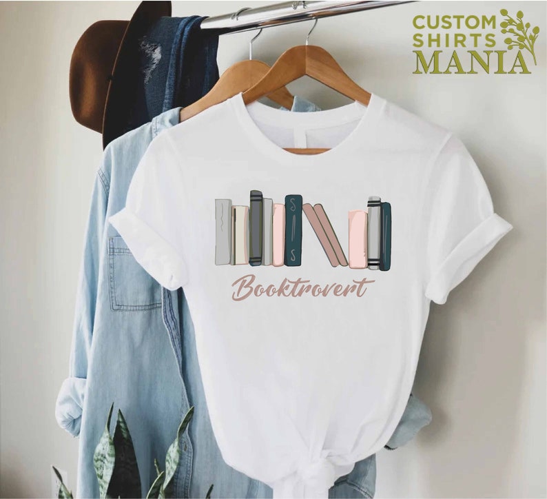 Booktrovert Shirt, Reading Lover Shirt, Book Lover Gift, Bookish Shirt, Bookworm Apparel, Book Nerd Gift, Library Lover Tee, Book Enthusiast image 4