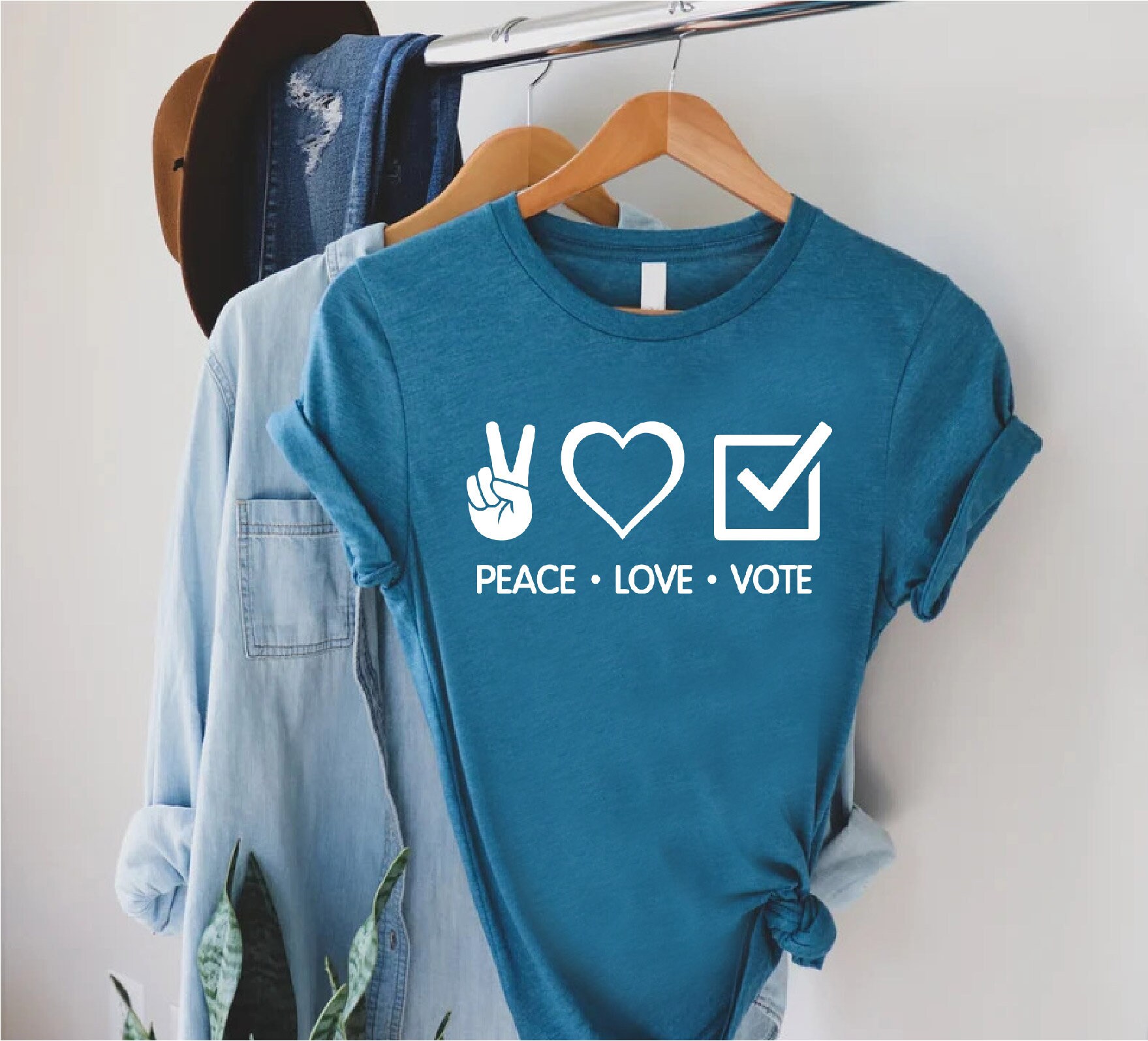 Peace Love Vote T-Shirt Peace Love Vote T-Shirt