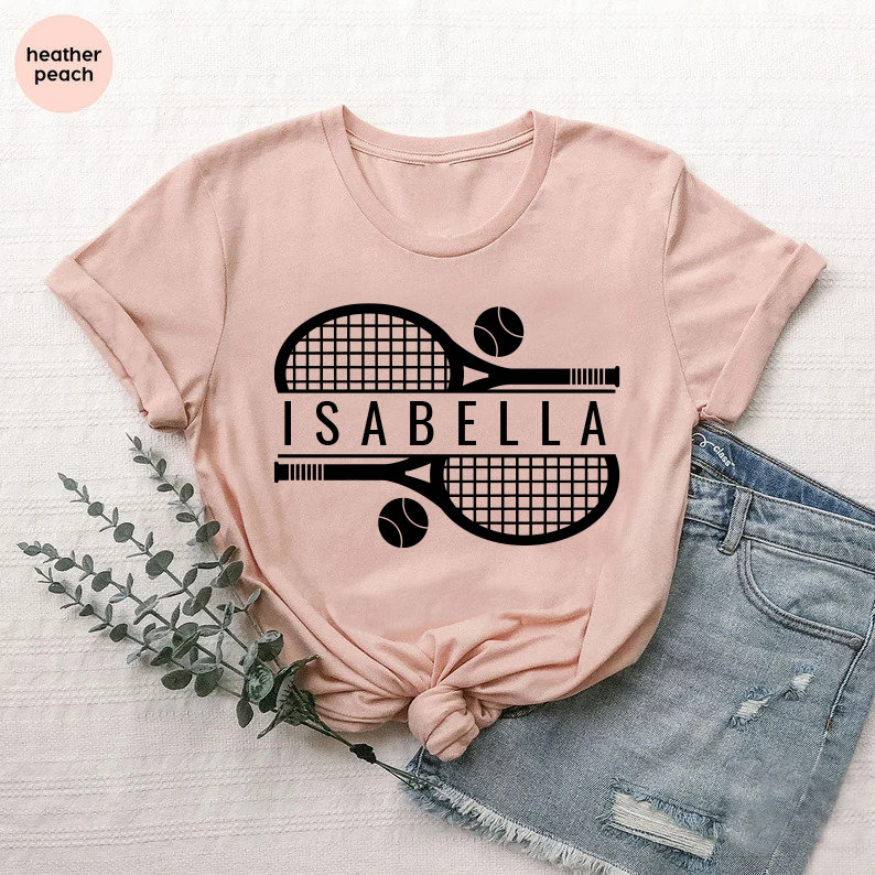 Personalized Tennis Racket Shirt,custom Tennis Shirt,custom Tennis ...