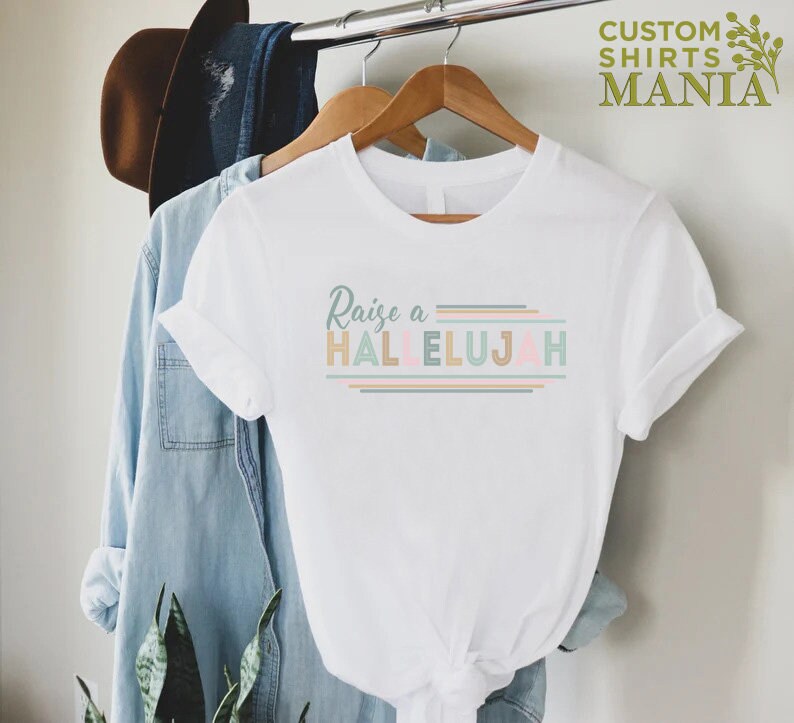 Raise a Hallelujah Shirt, Christian Mom Shirt, Church Shirt, Hallelujah Shirt, Christian Shirts For Women, Religious Gift, Jesus Lover Gift bild 5