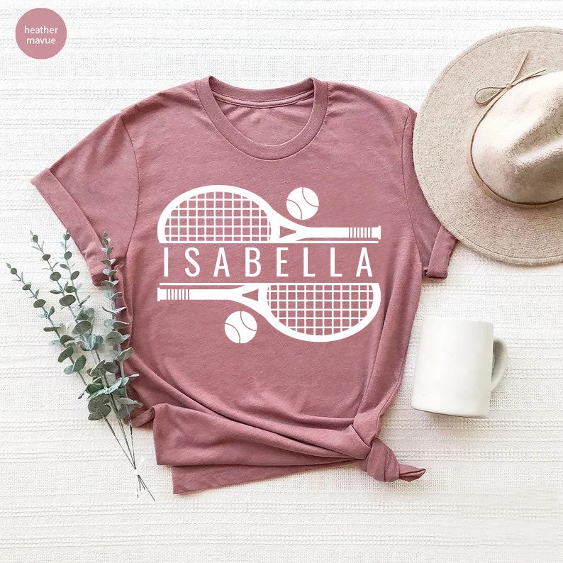 Personalized Tennis Racket Shirt,custom Tennis Shirt,custom Tennis ...