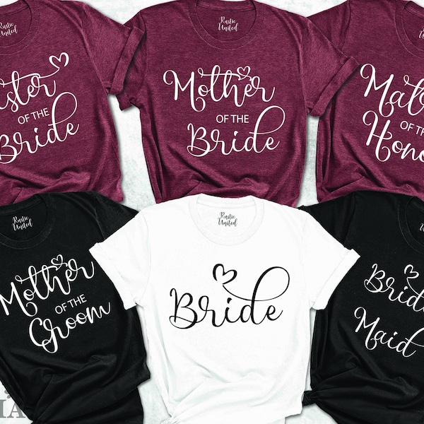 Bridal Family Shirt, Bride - Groom Family Squad Shirt, Bridal Party Shirt, Bridal Shower Shirt, Family of the Bride, Family of the Groom