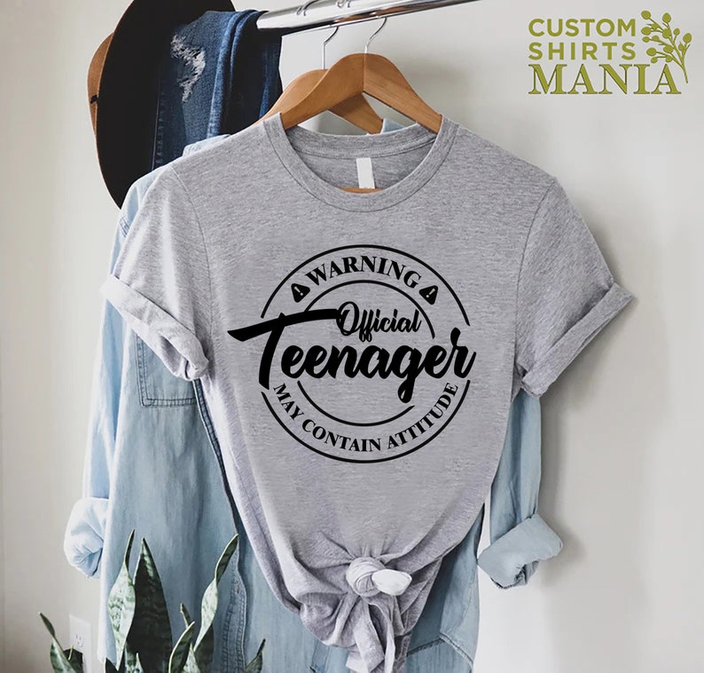 13th Birthday Shirt, 13th Birthday Gift, Official Teenager Shirt, Funny Birthday Gift, Birthday Party Shirt, Teen Birthday Gift, Teen Shirt image 8