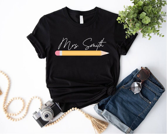 Custom Name Teacher Shirt,Personalized Gift For Teacher,Customized Name Back To School Shirt,Teacher Appreciation,Trendy Teacher Team Outfit