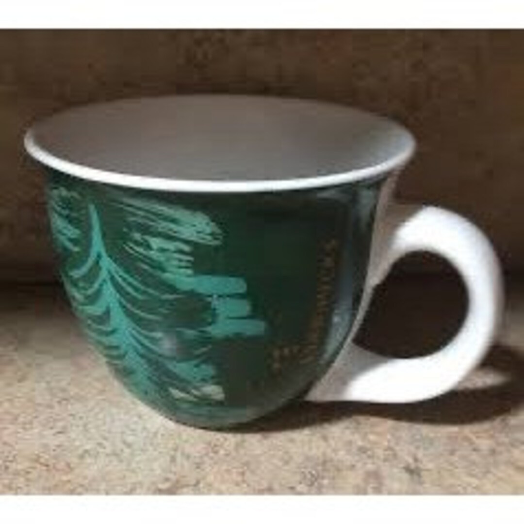 2014 Starbuck S14oz Green Christmas Tree Mug 2014 Abstract Art Etsy