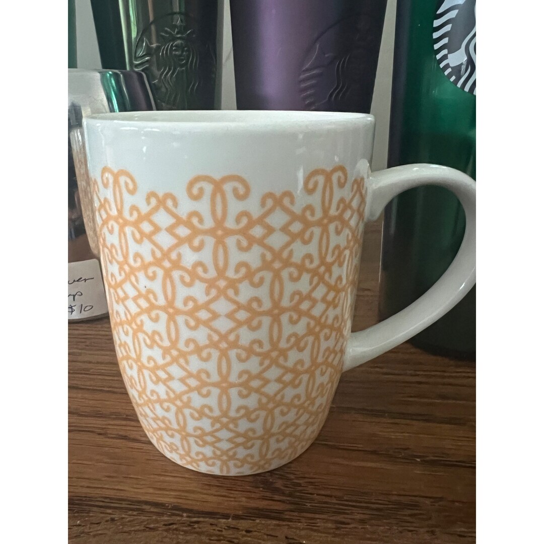 2015 Starbucks Yellow and White Collectable Mug Starbucks Coffee Mug Etsy