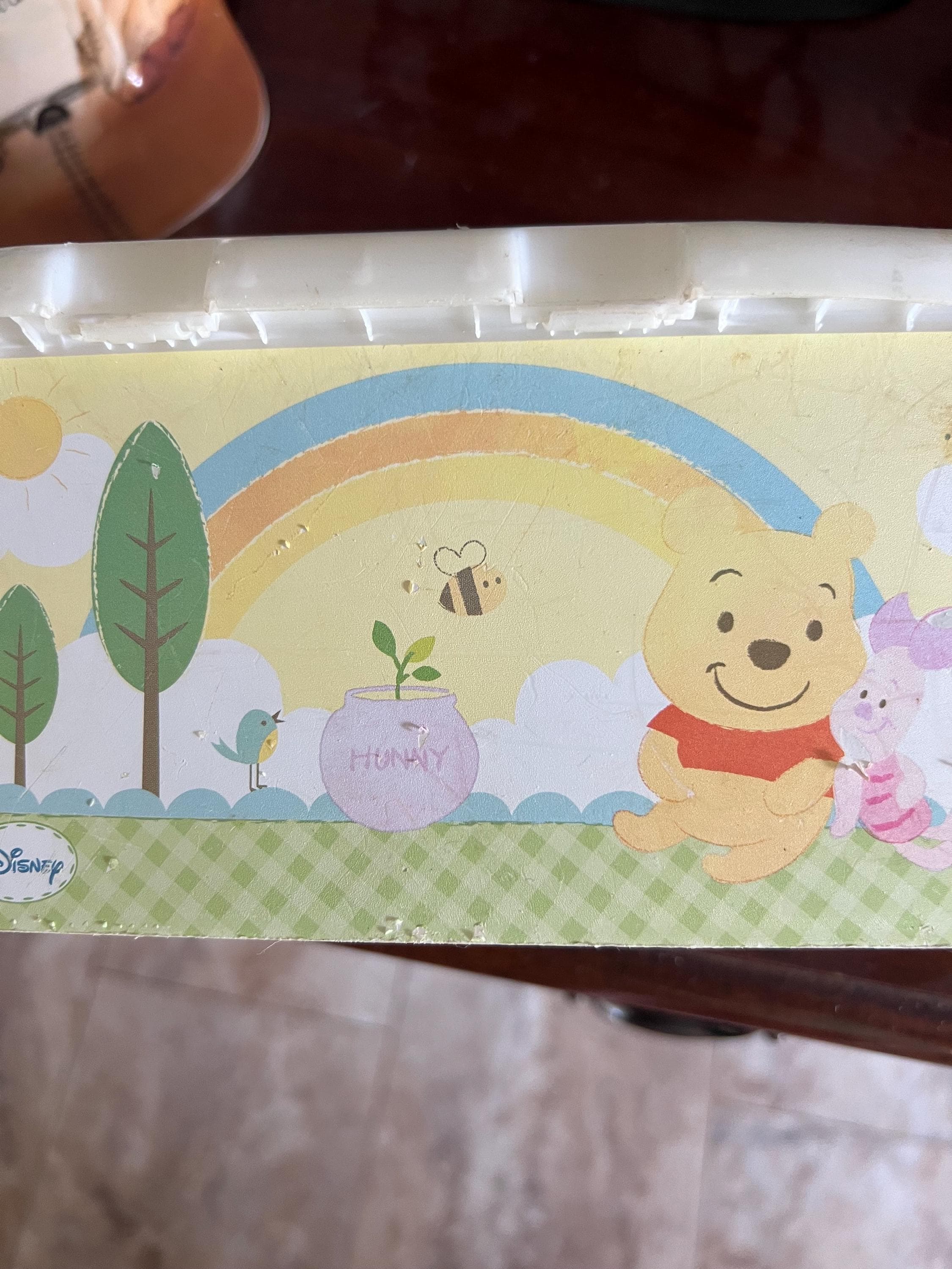 Huggies Baby Wipes EMPTY Pop Up Container Tub Winnie Pooh Piglet Eyesore