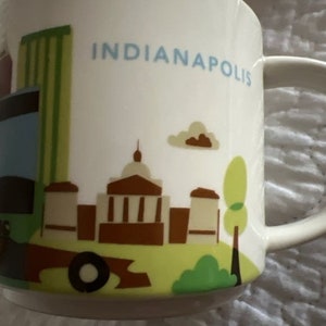 Indianapolis  Starbucks You Are Here Indianapolis Coffee Tea Mug Cup 14 oz 2014