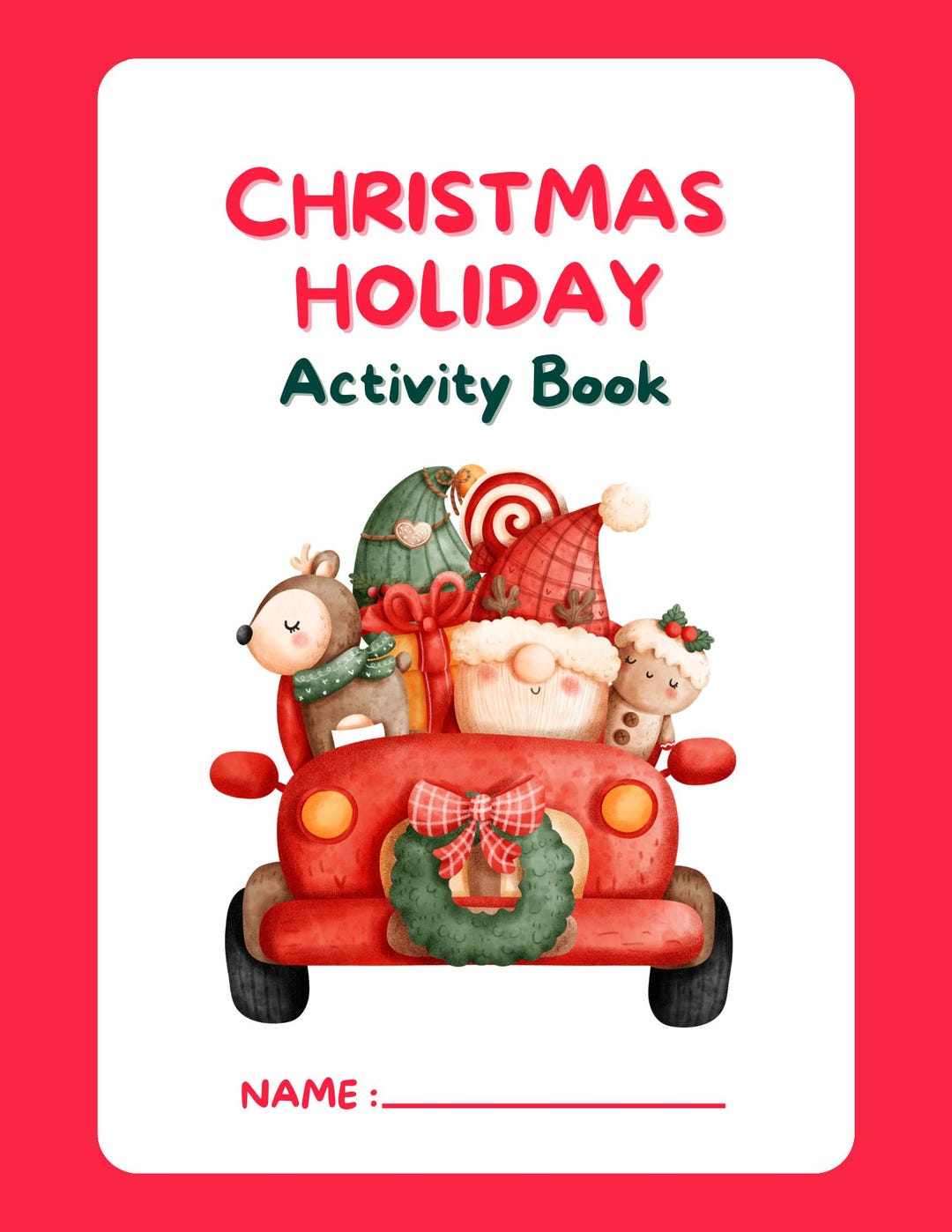 Christmas Activity Book PNG | 15 Festive Learning Pages for Kids ...