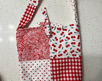 Red tie tote bag