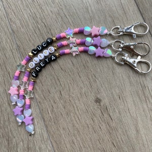 Etiquettes personnalisées | Porte-clés cartable | Nom de l'enfant, identification du sac | Bijou de sac | Retour à l'école