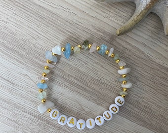 Personalised Crystal bracelet | Custom Gemstone bracelet | Healing crystals bracelet | Name jewellery | Beaded bracelets | Birthday gift