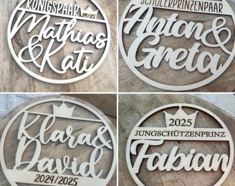 Hoop, wooden ring, individual wooden ring, shooting festival, shooting king, king, queen, throne