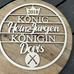 Hoop, Holzring , individueller Ring aus Holz, Schützenfest, Schützenkönig, König, Königin, Thron König & Königin