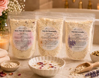 Nourishing Milk Bath Soak: Oats & Botanicals - Relaxation Gift