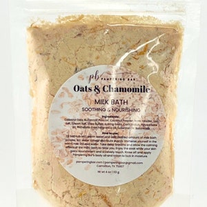Self Care Lavender Coconut and Oats Milk Bath Soak - Relaxing Chamomile Epsom Sea Salt Soak